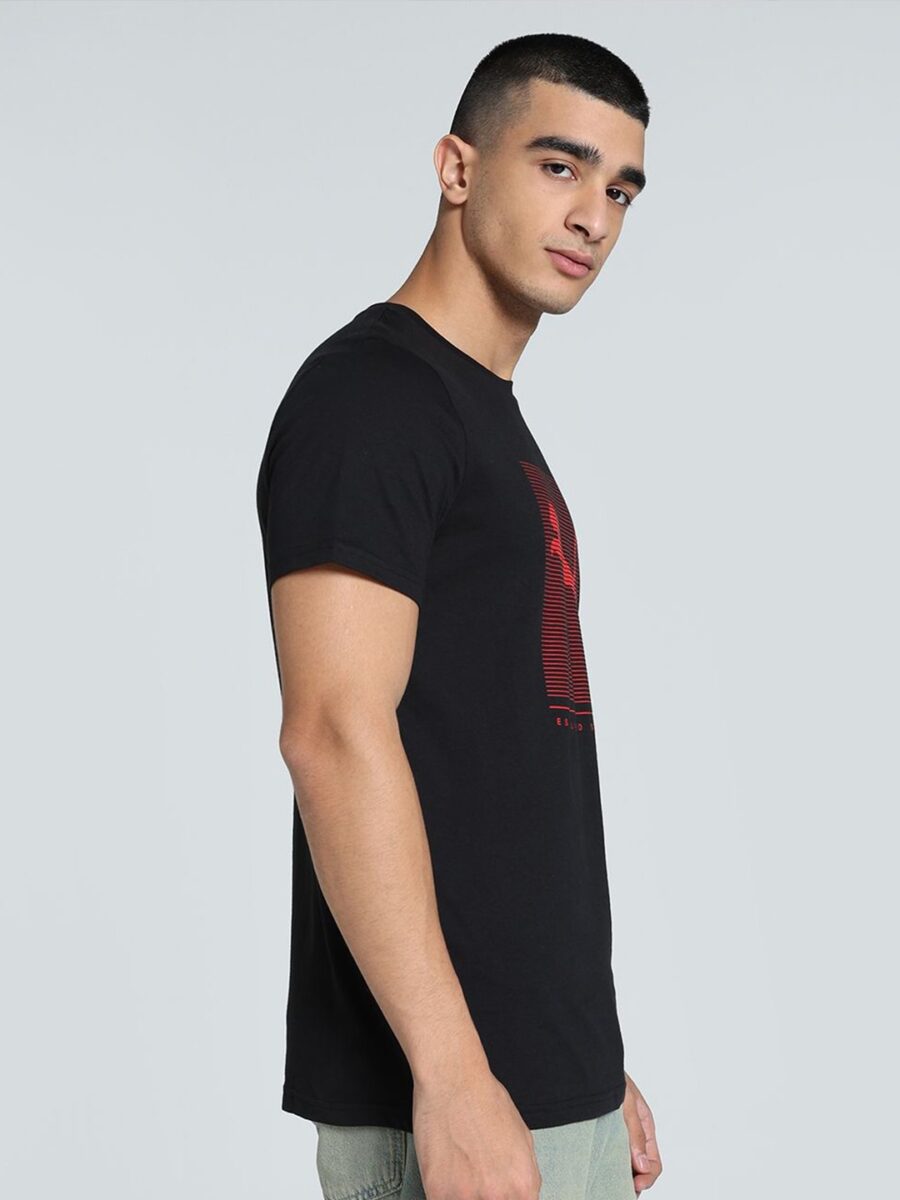 Puma Striped Logo Graphic Printed Slim Fit Tee - Image 3