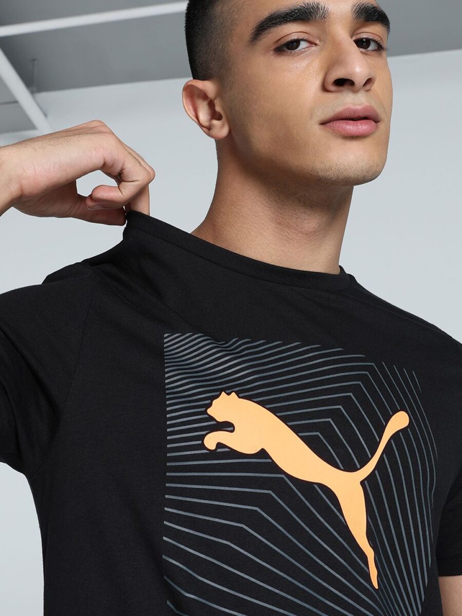 Puma Logo Graphic Printed Slim Fit Tee