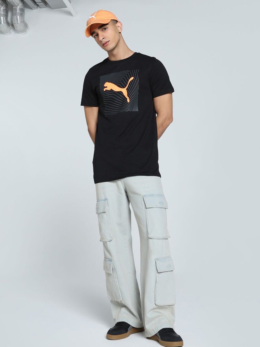 Puma Logo Graphic Printed Slim Fit Tee - Image 3