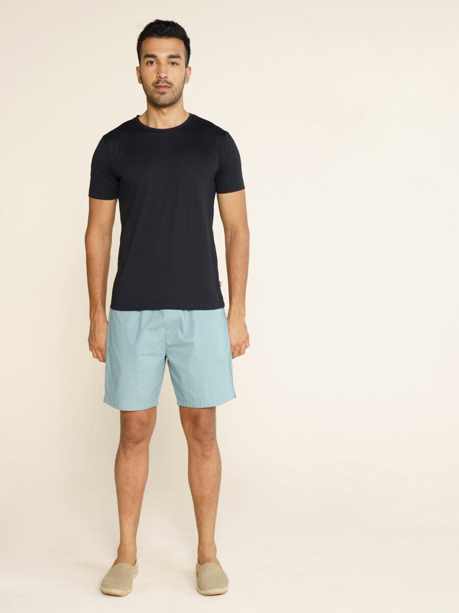 Ultralight Basic Crew Pure Cotton Lounge Black T-Shirts - Image 6