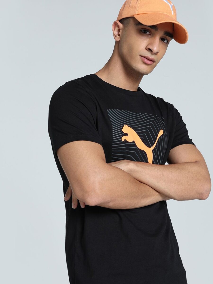 Puma Logo Graphic Printed Slim Fit Tee - Image 2